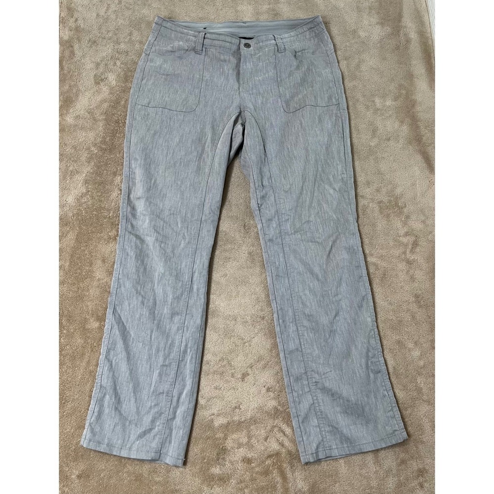 Kuhl Freeflex Straight Pants Womens 12 Short Gray Hiking Travel Stretch 6272 EUC
